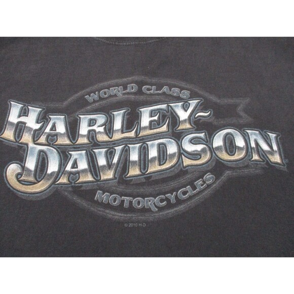 Harley Davidson Shirt Men Large Black Las Vegas Nevada Biker Motorcycle Mechanic - Picture 5 of 11